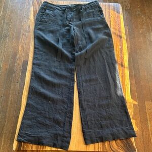 Talbots black linen pants